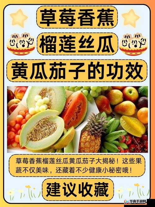 污丝瓜草莓榴莲香蕉黄瓜：水果与蔬菜的奇妙组合